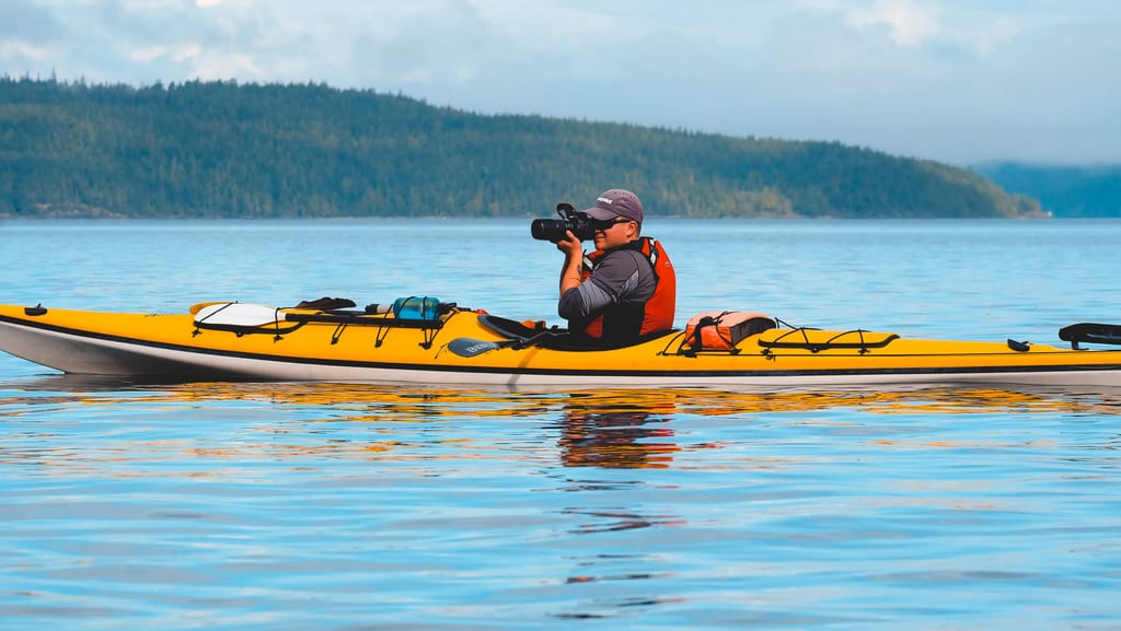 Kajakfahrer im Norden von Vancouver Island