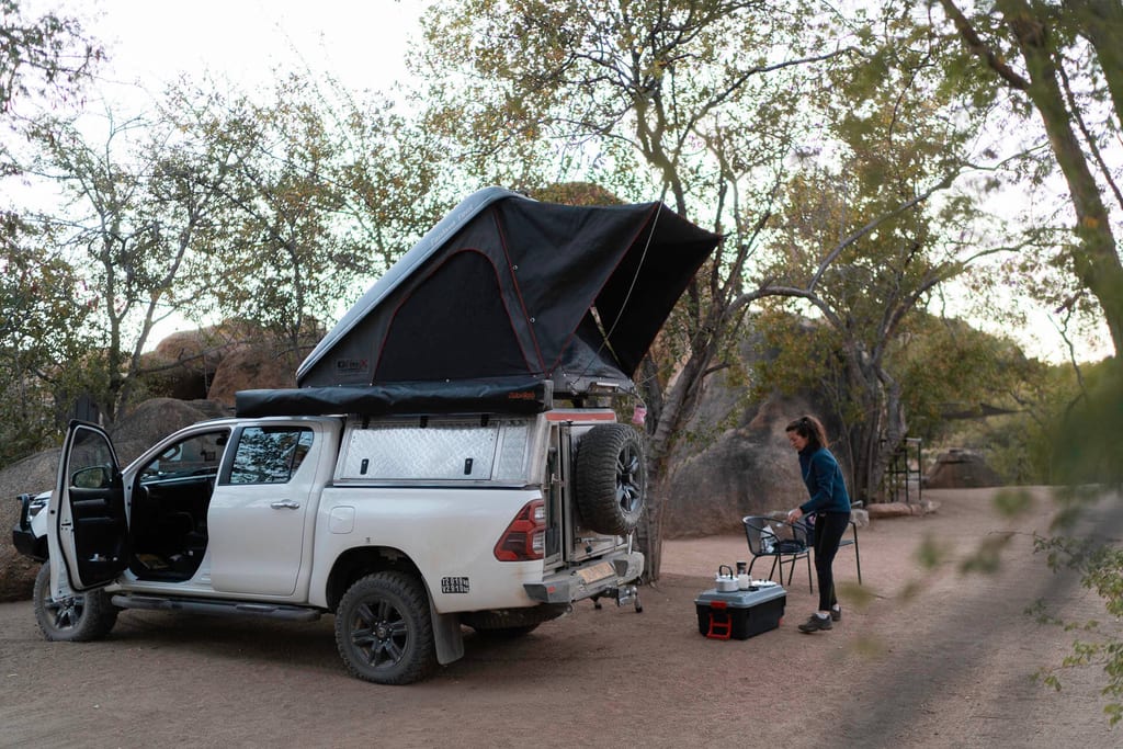 Camping im Erongo Gebirge in Namibia