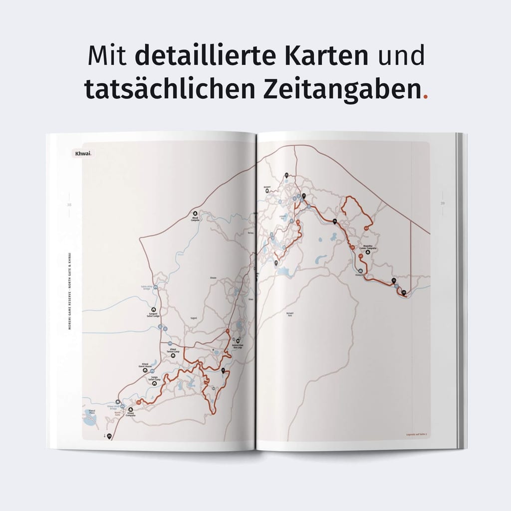 Aufgeklappte Broschüre mit großflächiger Kartengrafik, Routen und Werbetext darüber.