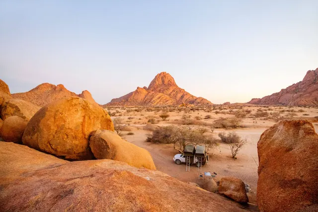 Die Campsites an der Spitzkoppe liegen an den Felsen verteilt