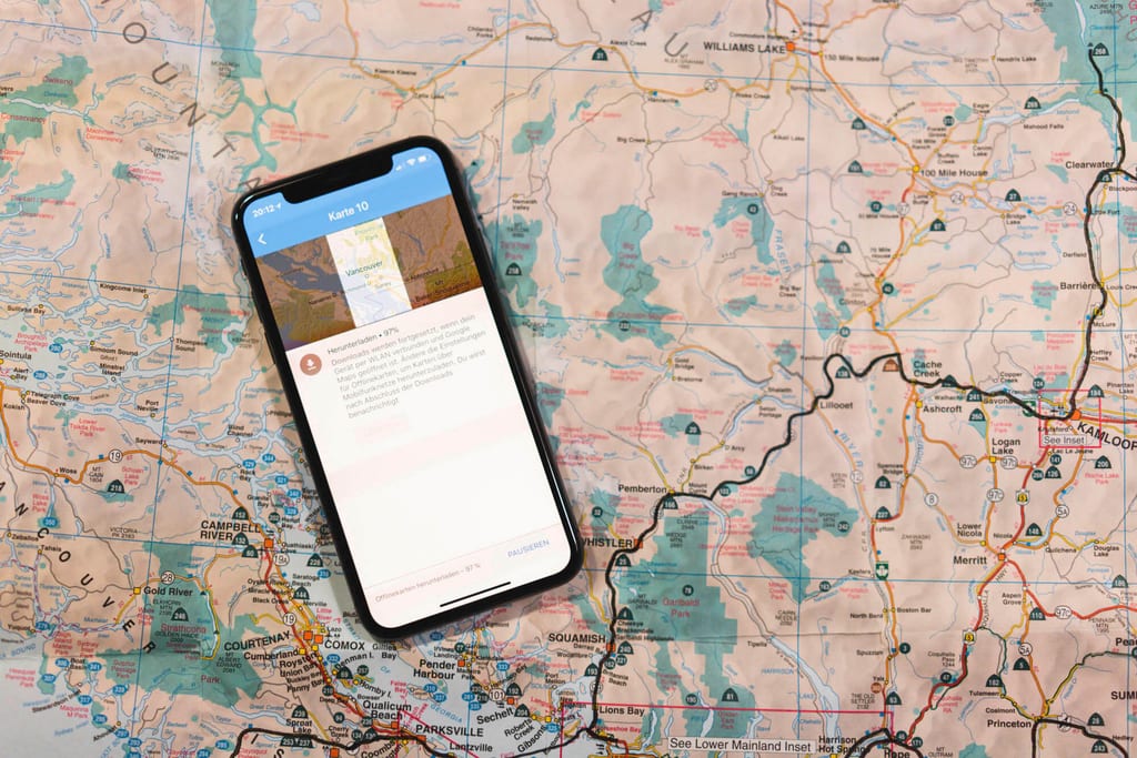 Google Maps Offline Karten Download starten
