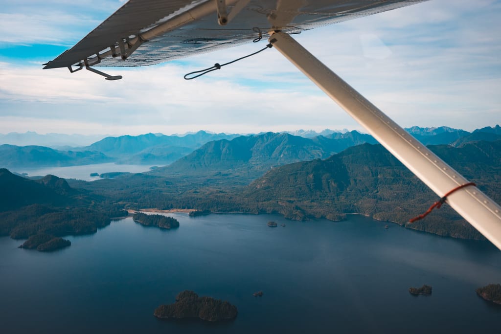 Ausblick aus der Cessna über Tofino
