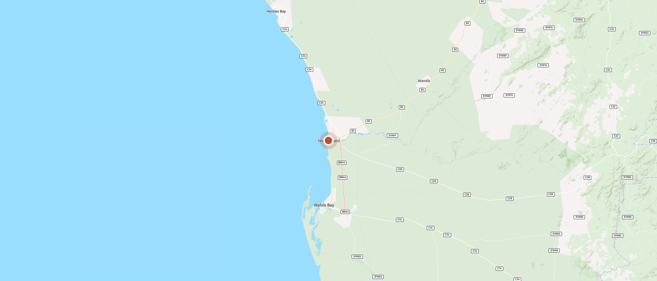 Map: The Delight Swakopmund