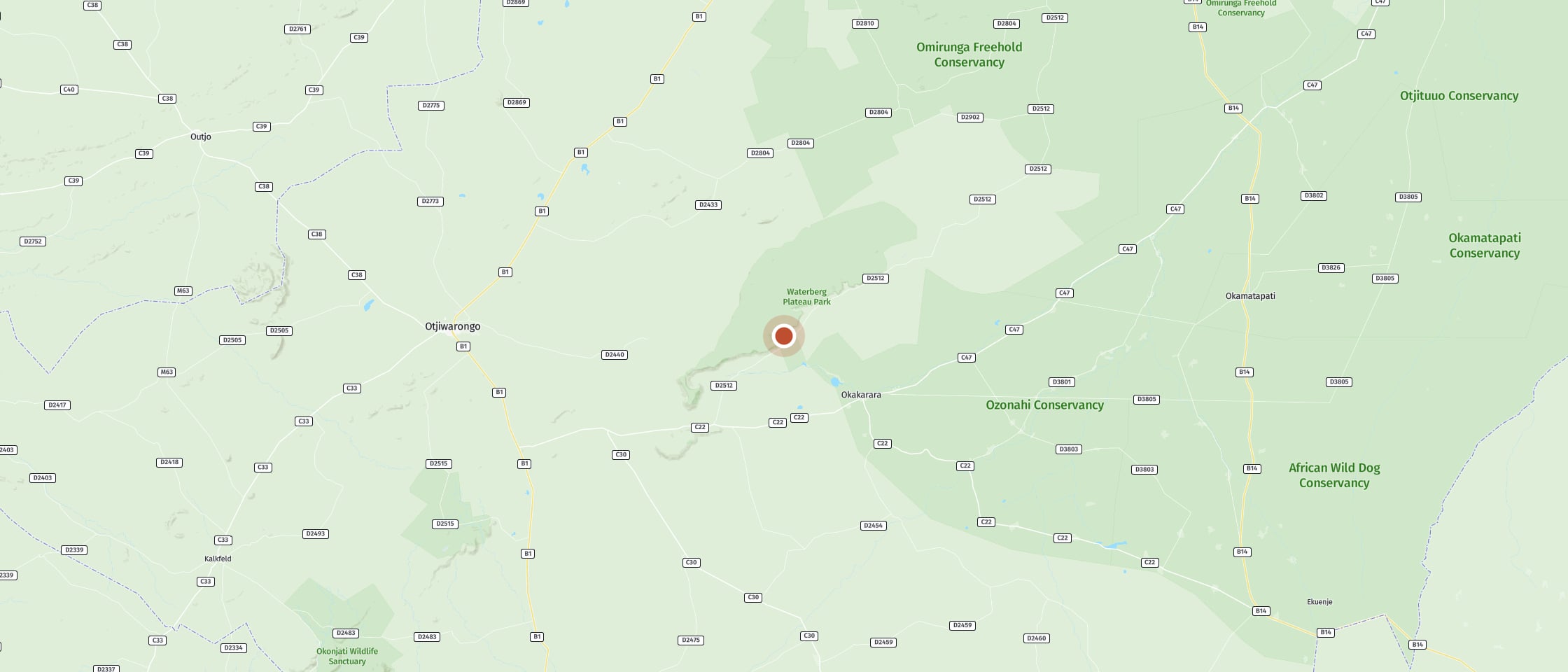 Map: Waterberg Valley Lodge