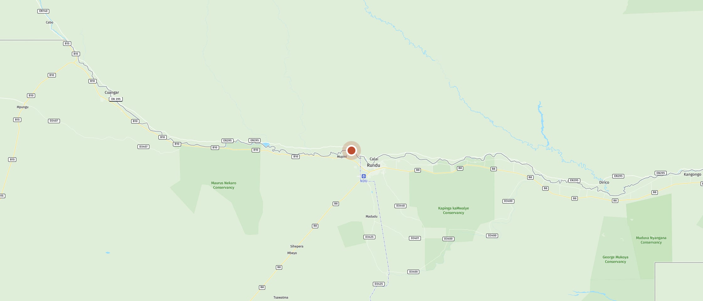 Map: Hakusembe River Lodge