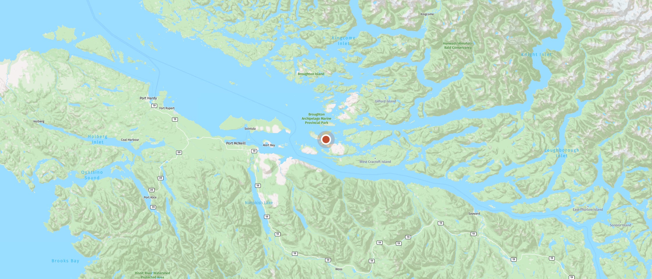 Map: Berry Island Wilderness Lodge