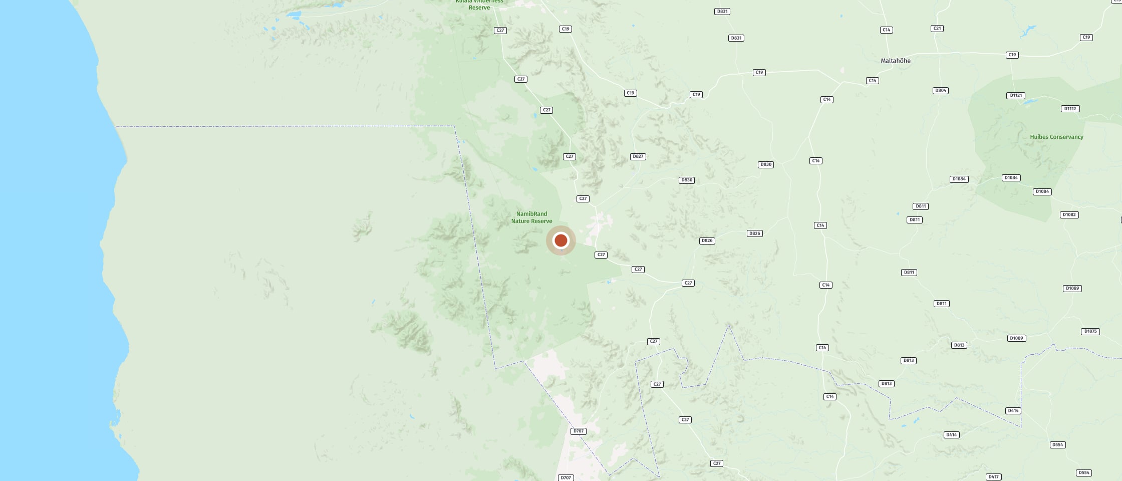 Map: NamibRand Family Hideout Farmhouse