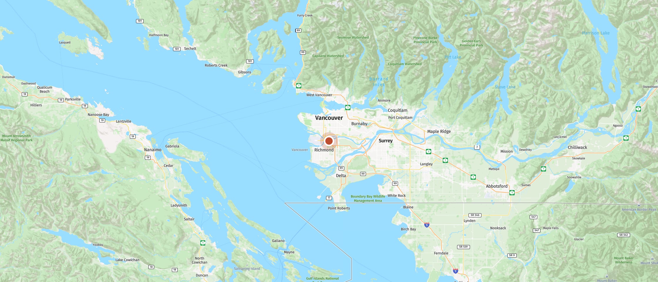 Map: Sandman Hotel Vancouver Airport
