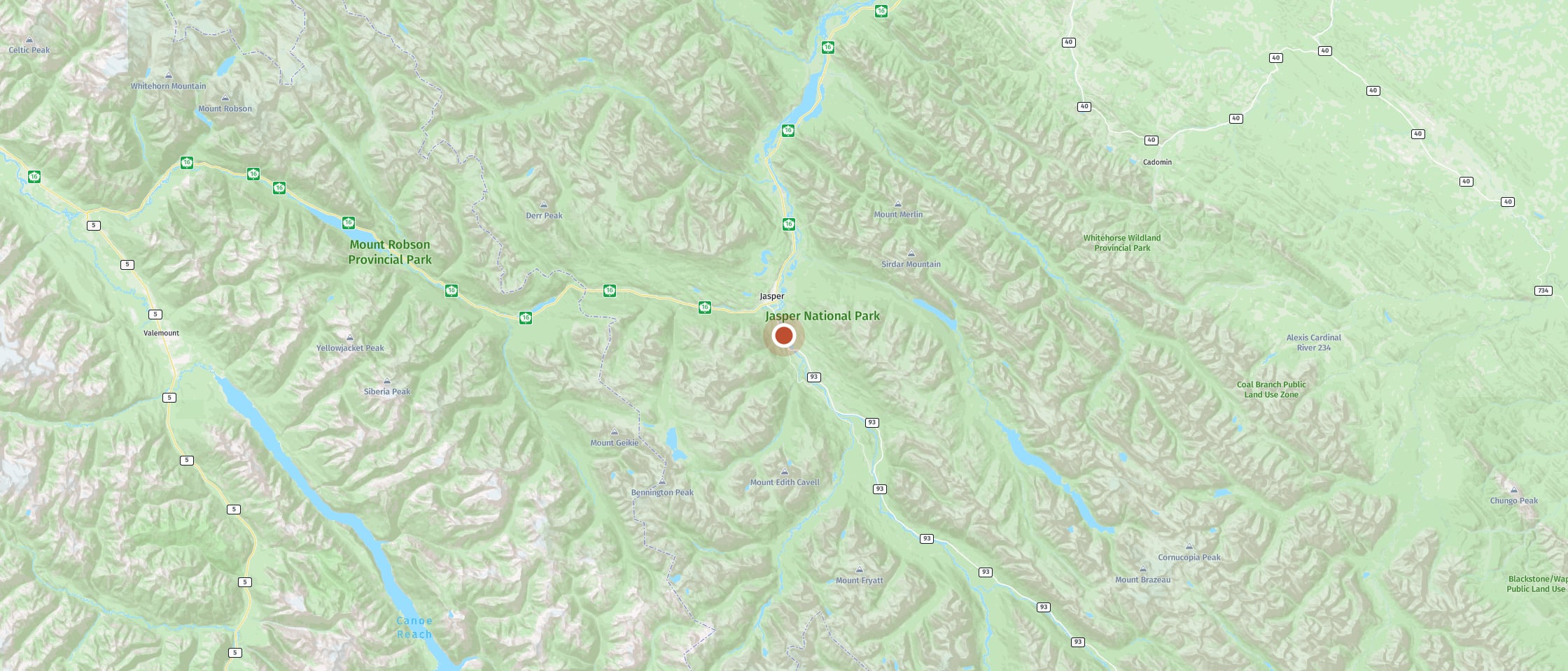 Map: Becker's Chalets