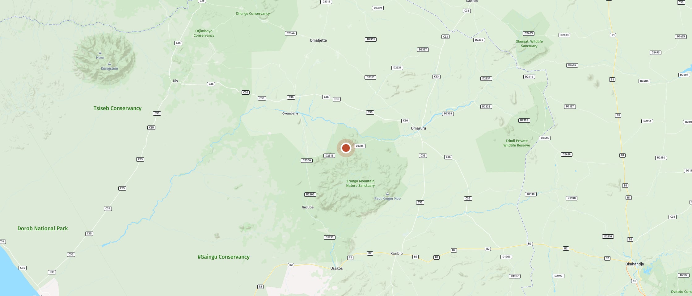 Map: Erongo Rocks Farmhouse