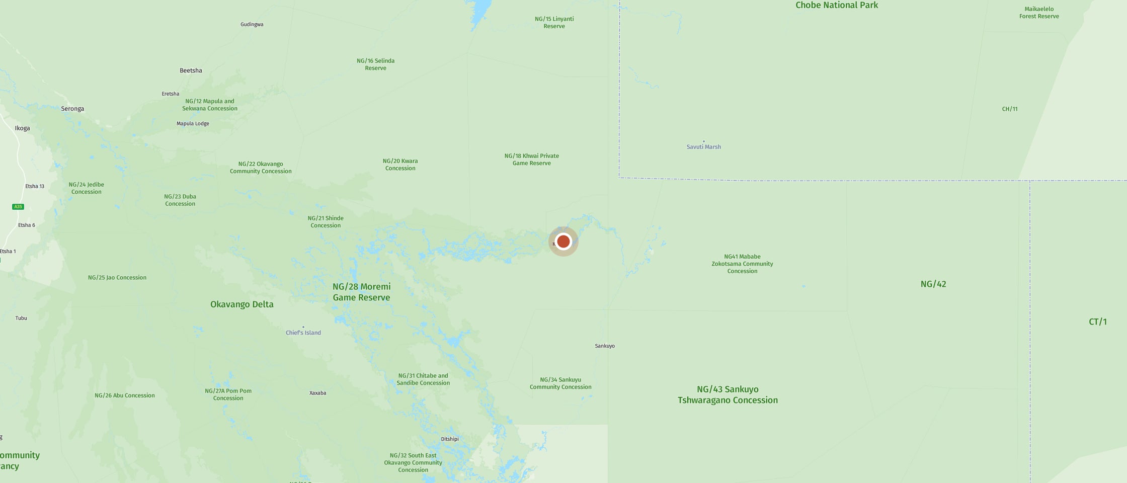 Map: Khwai Guest House