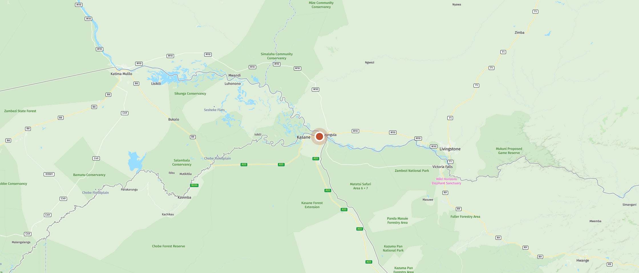 Map: River View Lodge