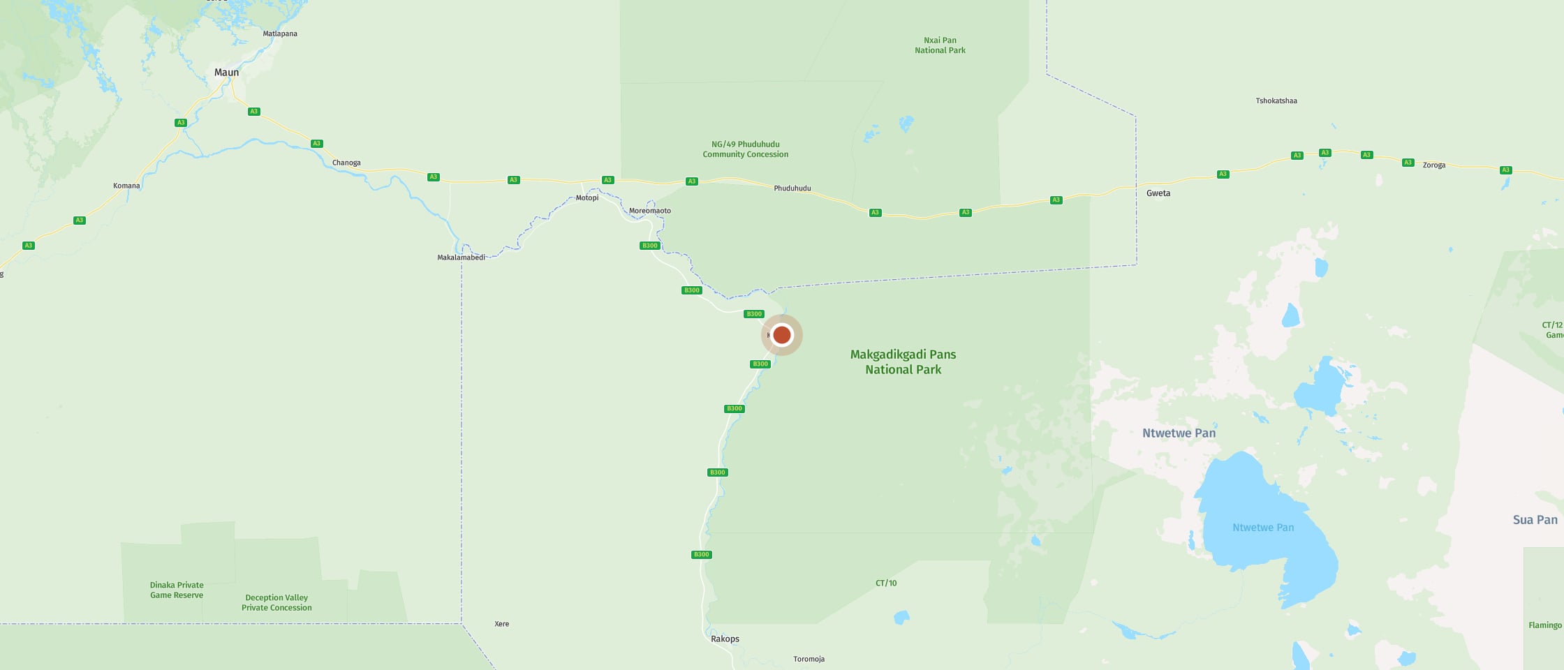 Map: Boteti River Camp