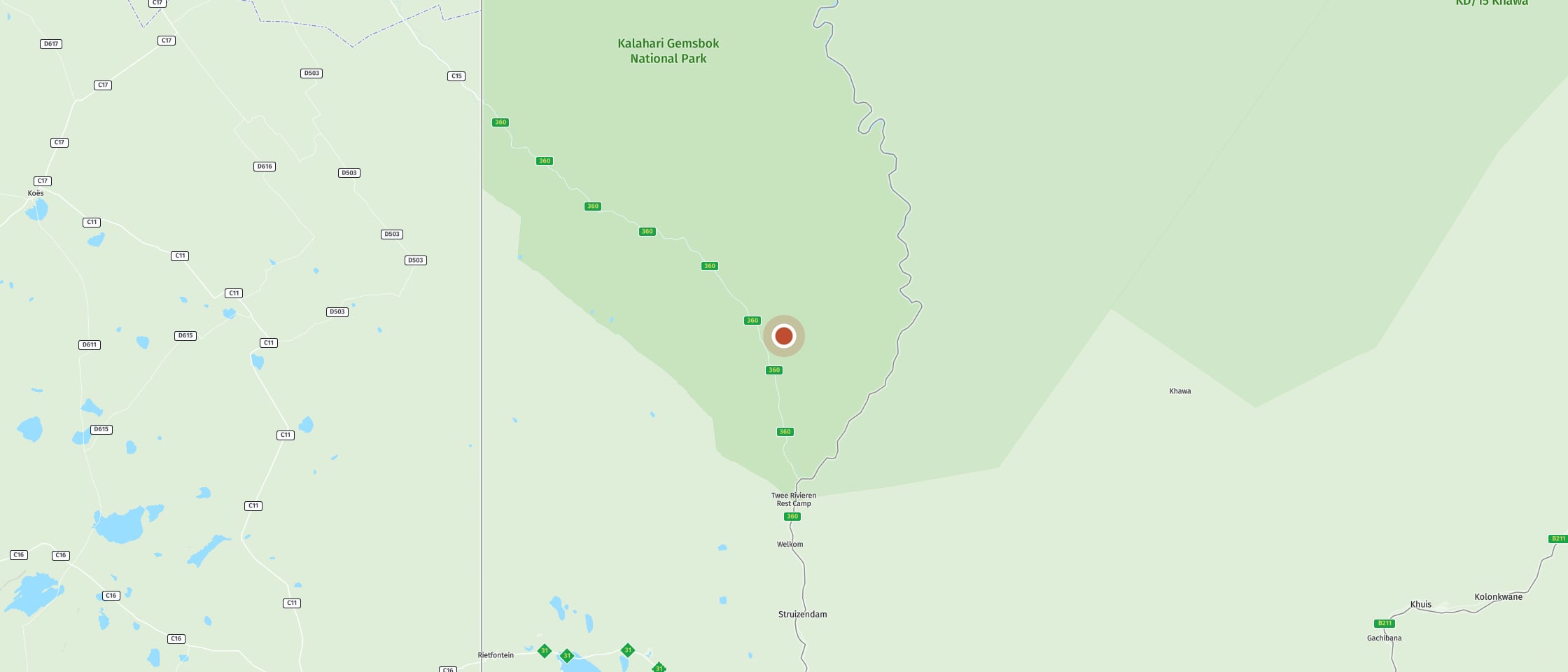 Map: Kieliekrankie Wilderness Camp