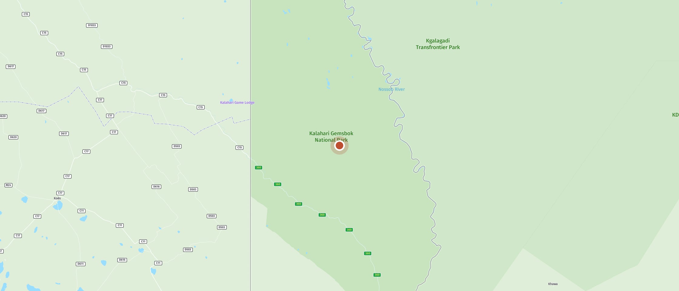 Map: Bitterpan Wilderness Camp