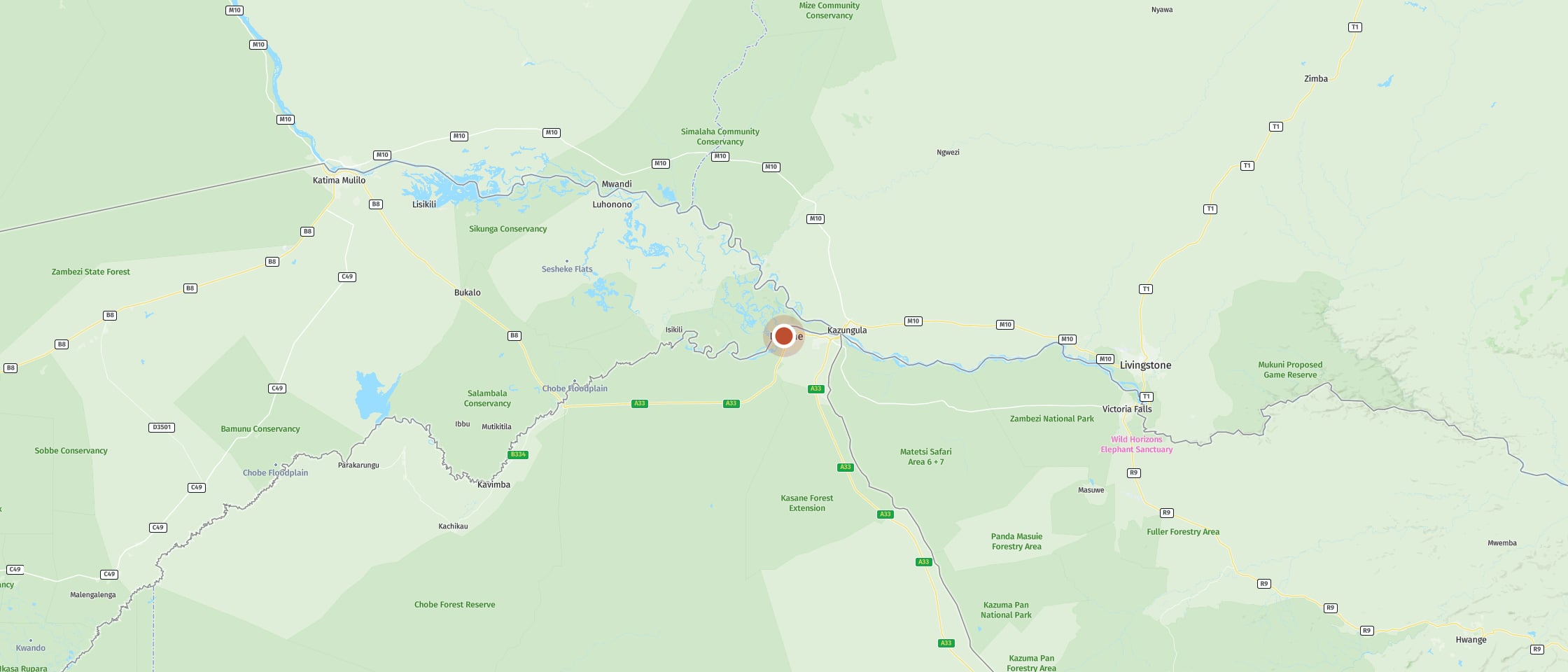 Map: Chobe House