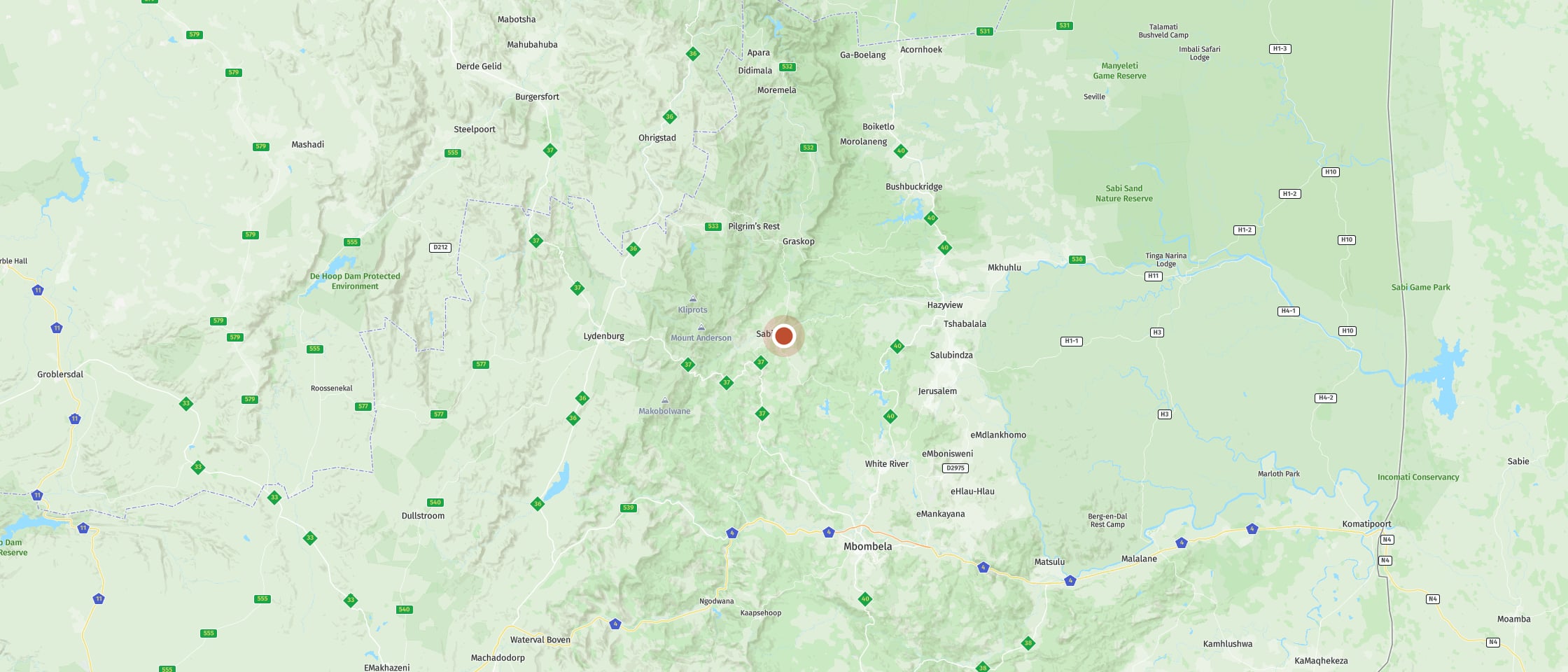 Map: Porcupine Ridge Guest House