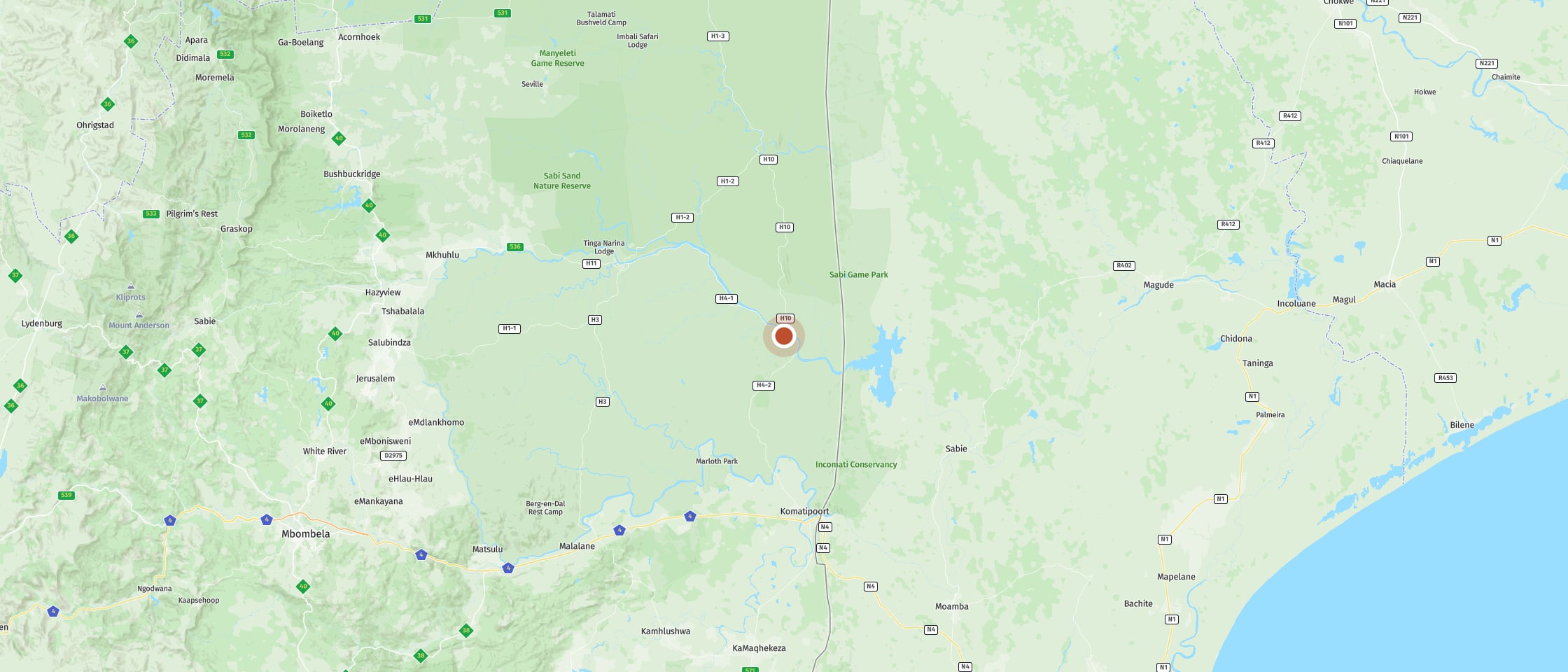 Map: Lower Sabie Rest Camp