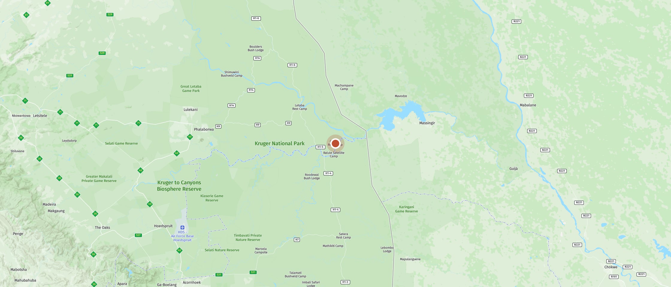 Map: Olifants Rest Camp