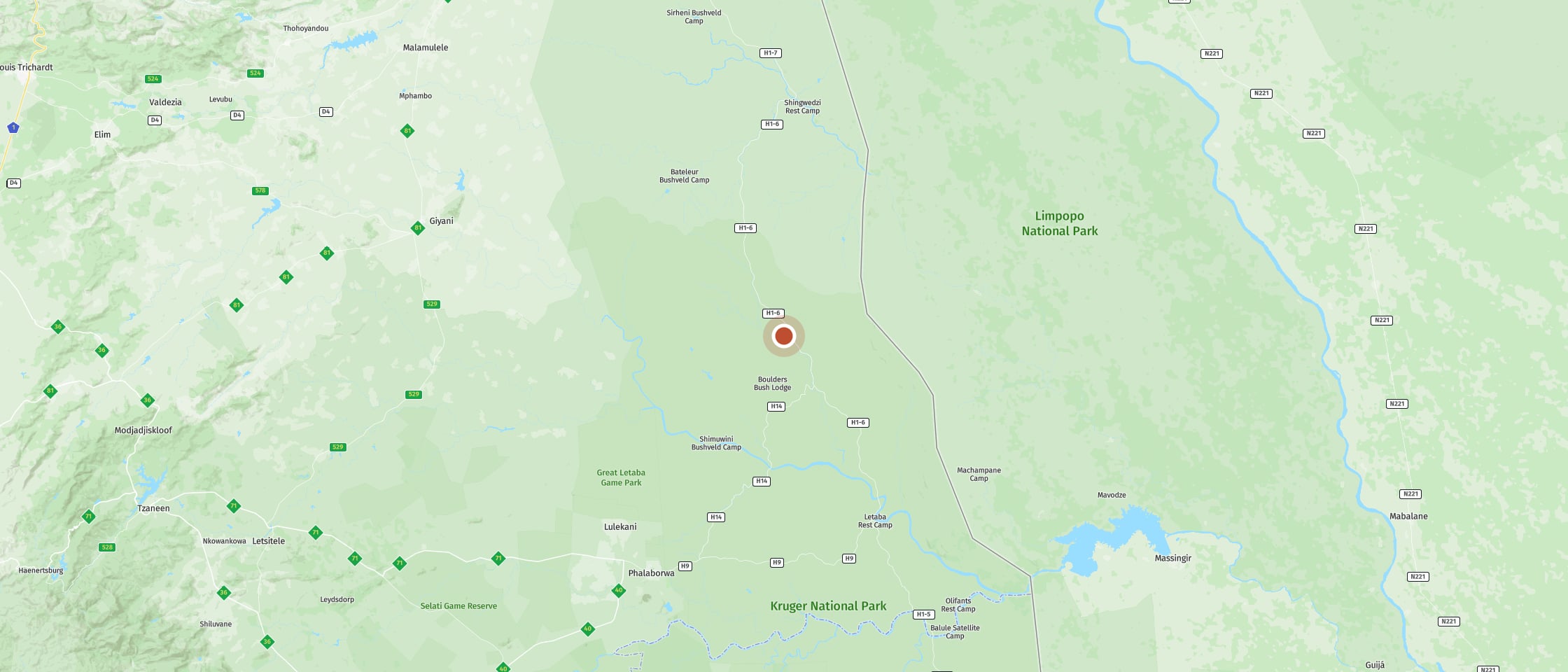 Map: Mopani Rest Camp