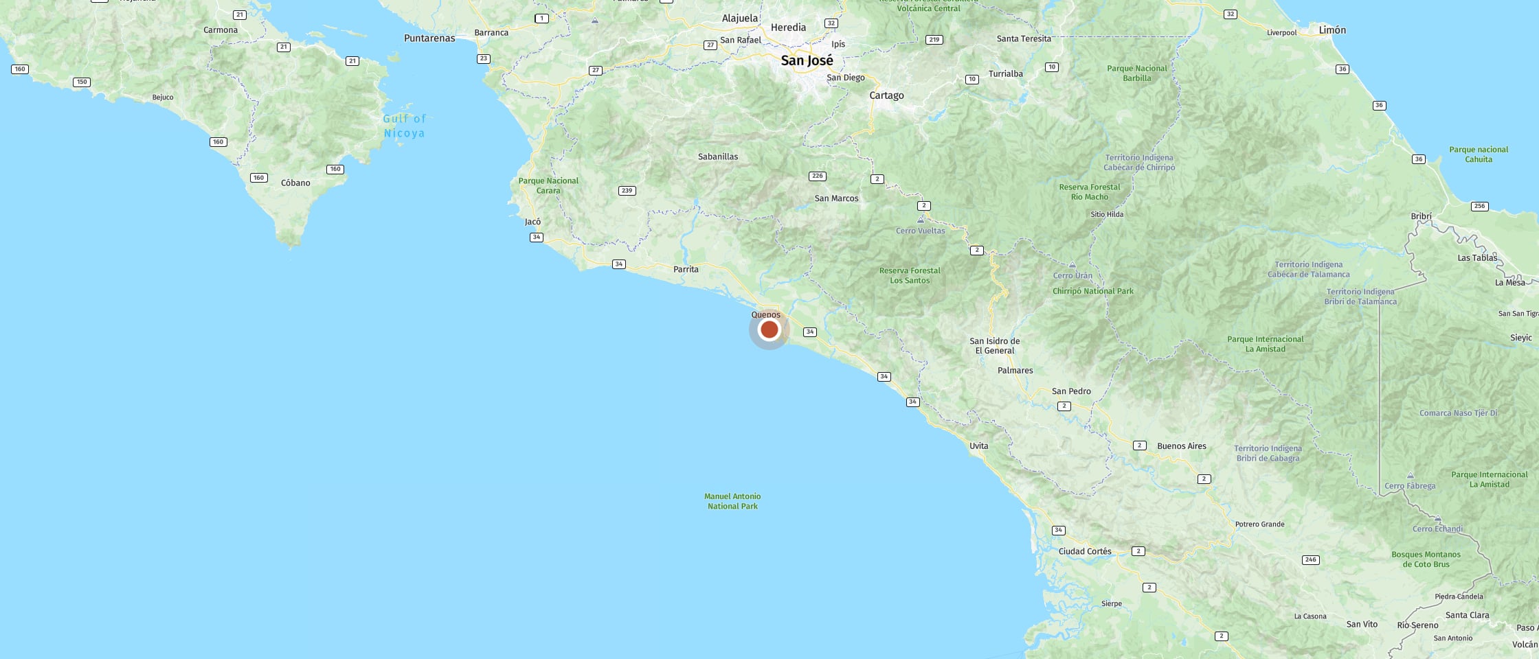 Map: Si Como No Resort &amp; Wildlife Refuge