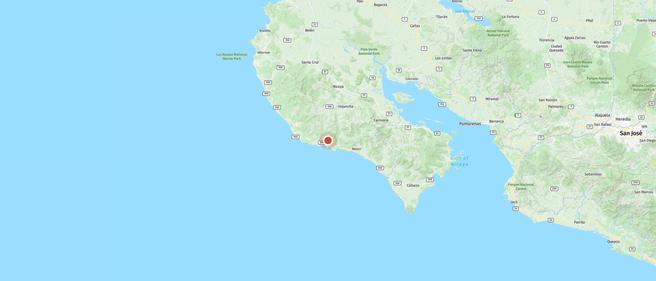 Map: Lodge Las Estrellas de Samara