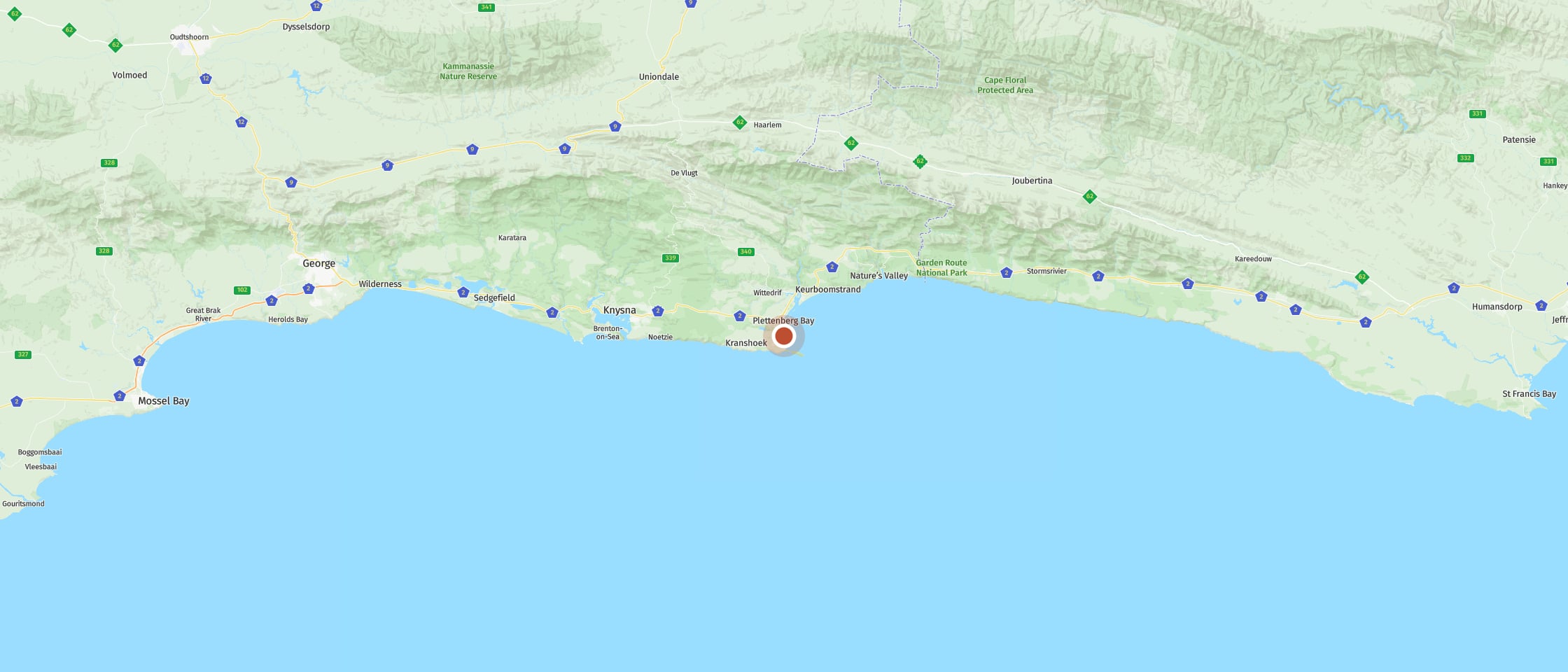 Map: The Robberg Beach Lodge