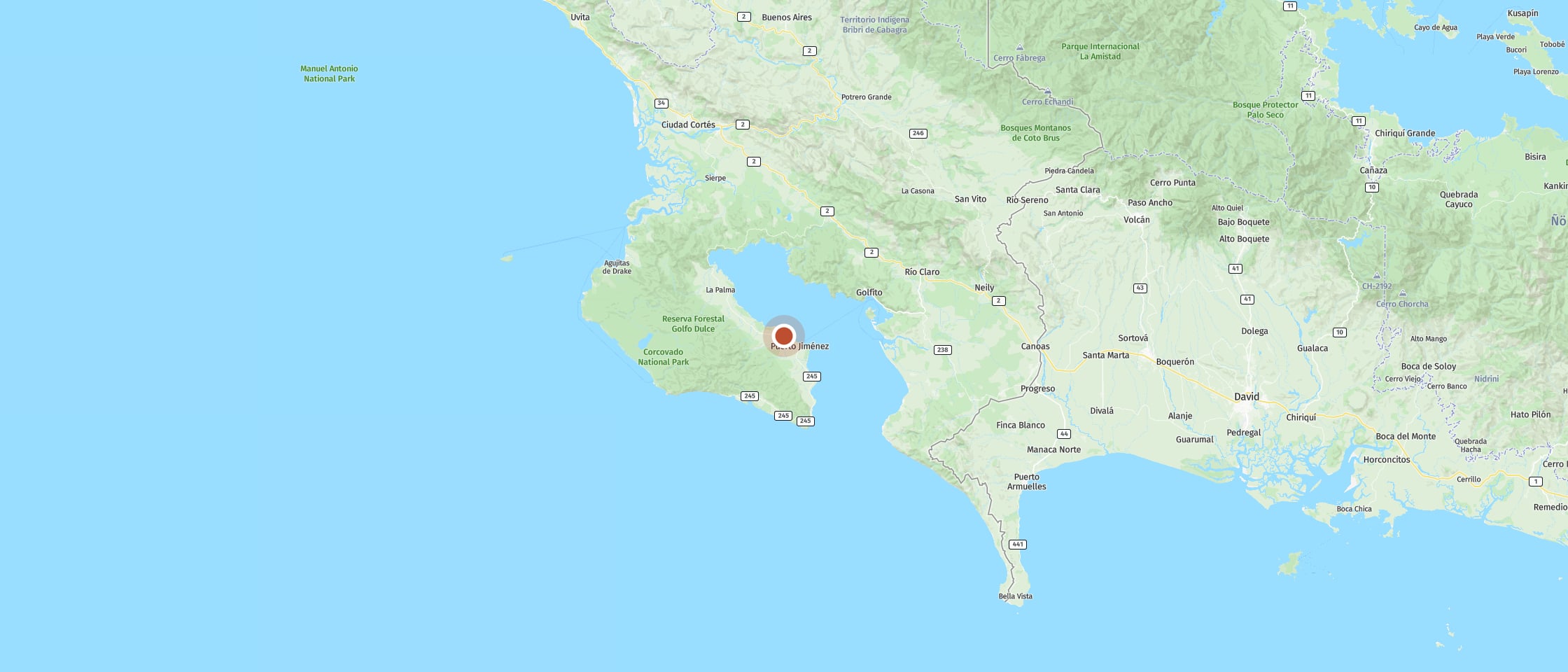 Map: Casa Osa Lion