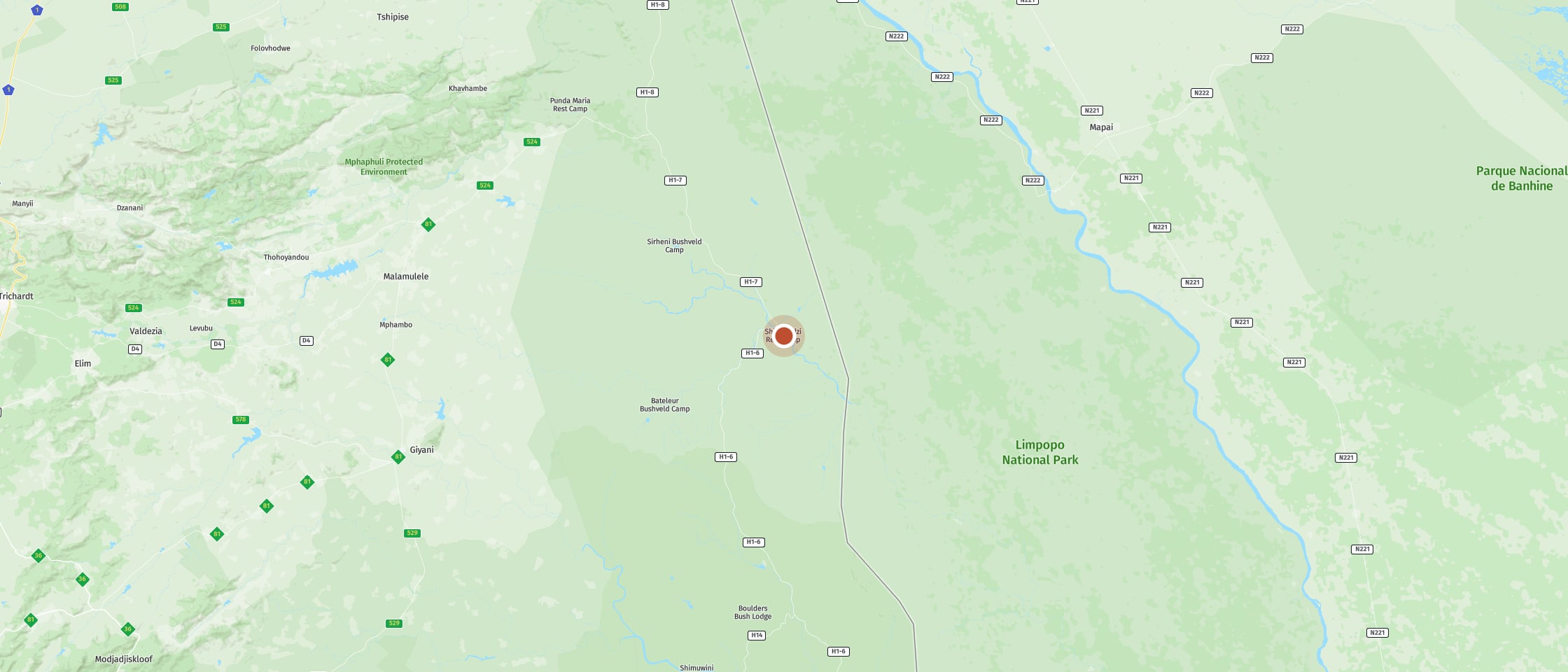 Map: Shingwedzi Rest Camp