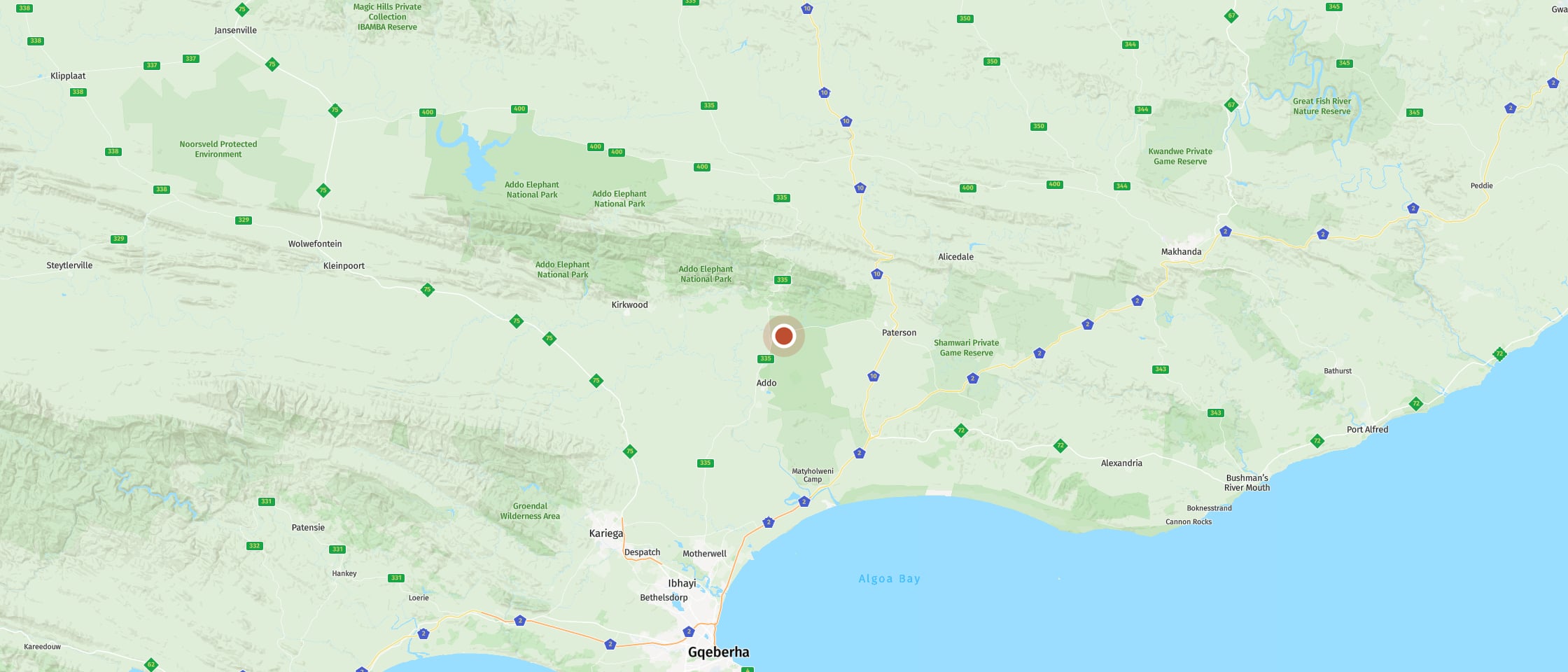 Map: Addo Main Rest Camp