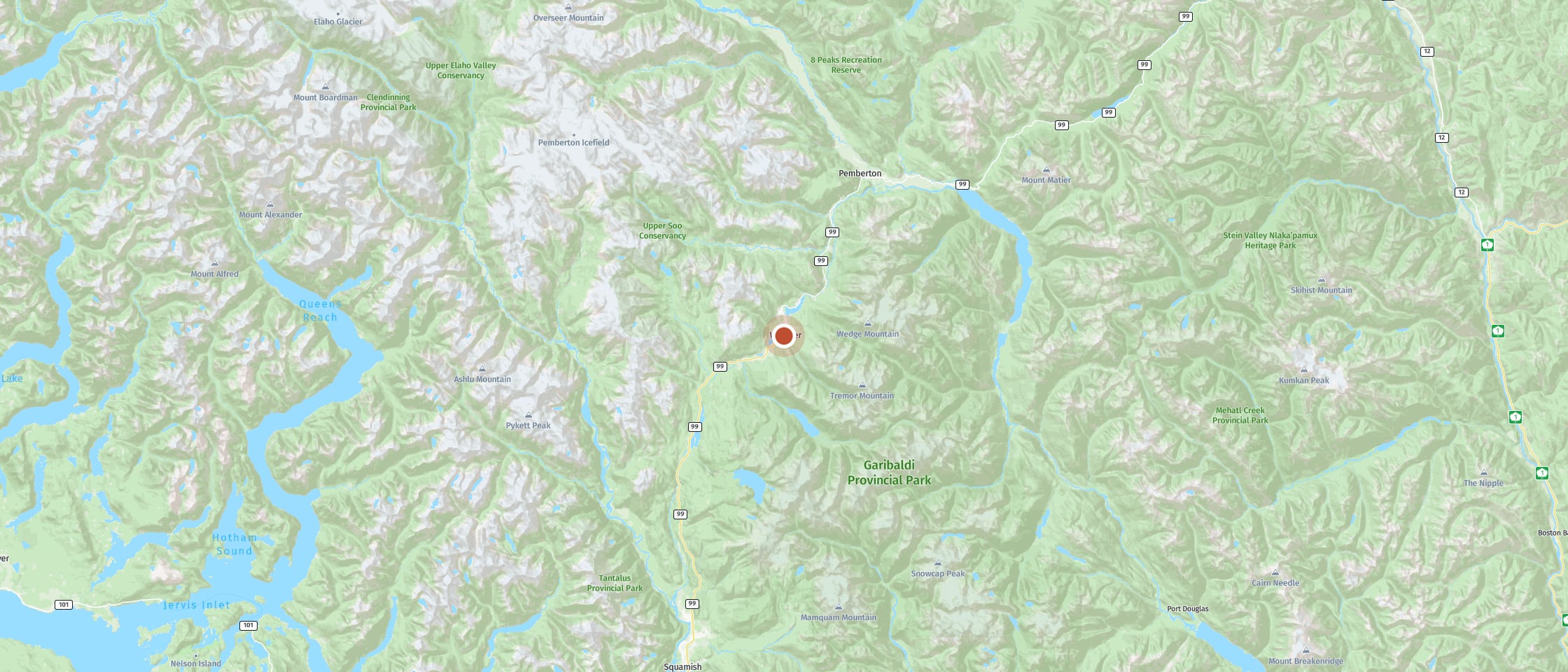 Map: Pinnacle Hotel Whistler Village