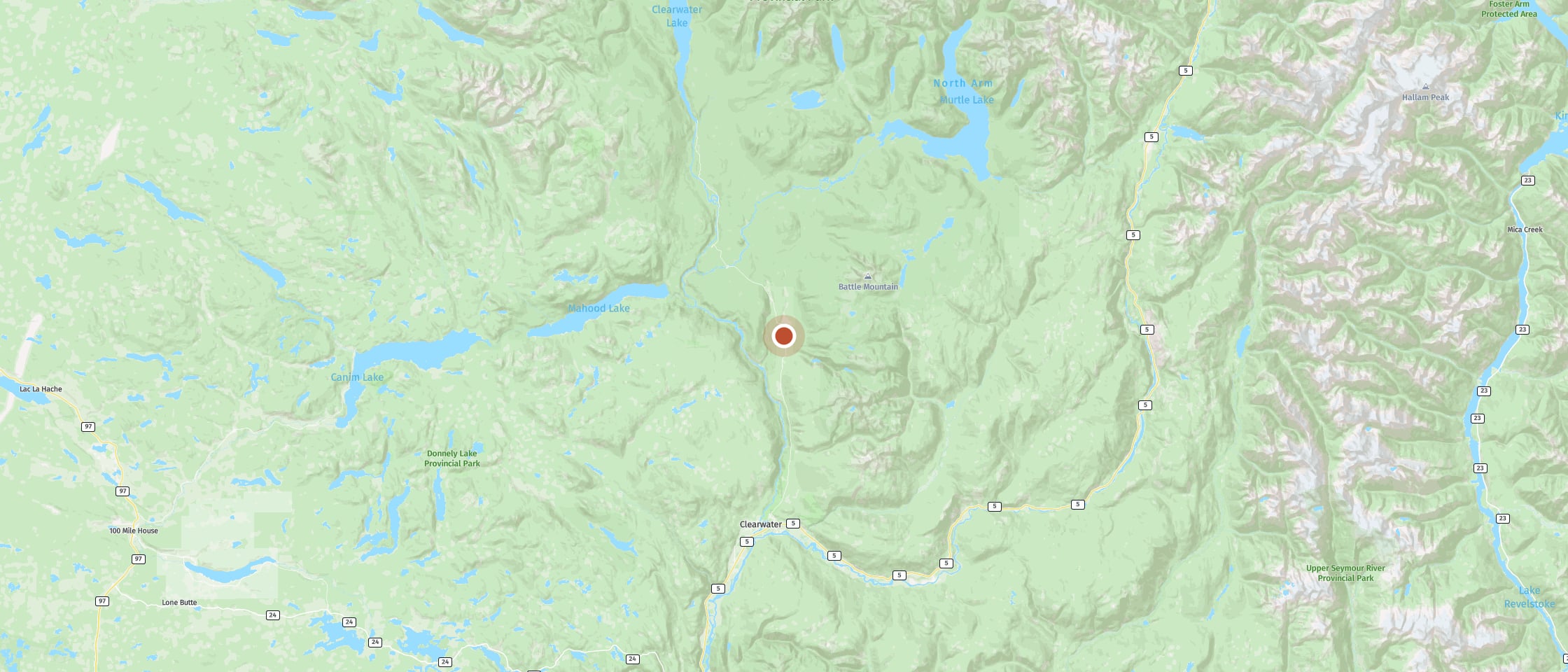 Map: Wells Gray Guest Ranch