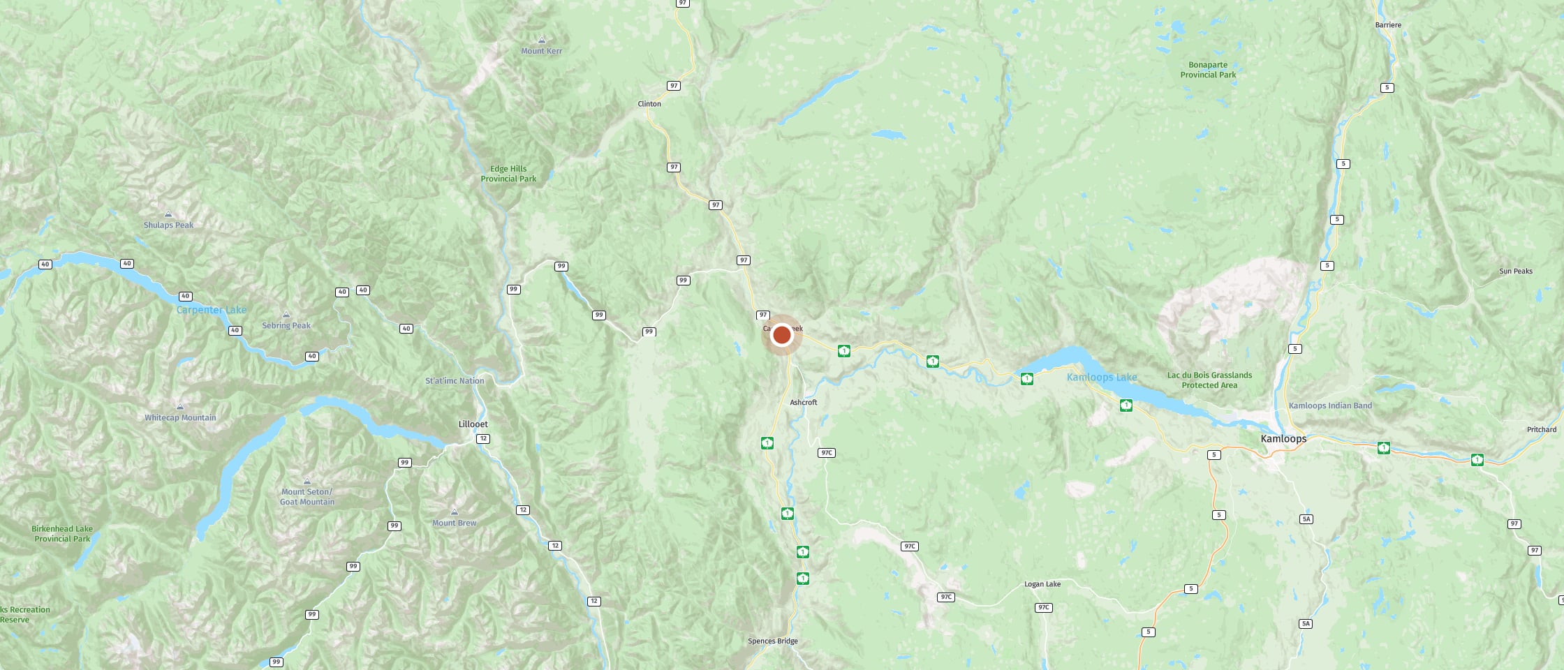 Map: Sandman Inn Cache Creek
