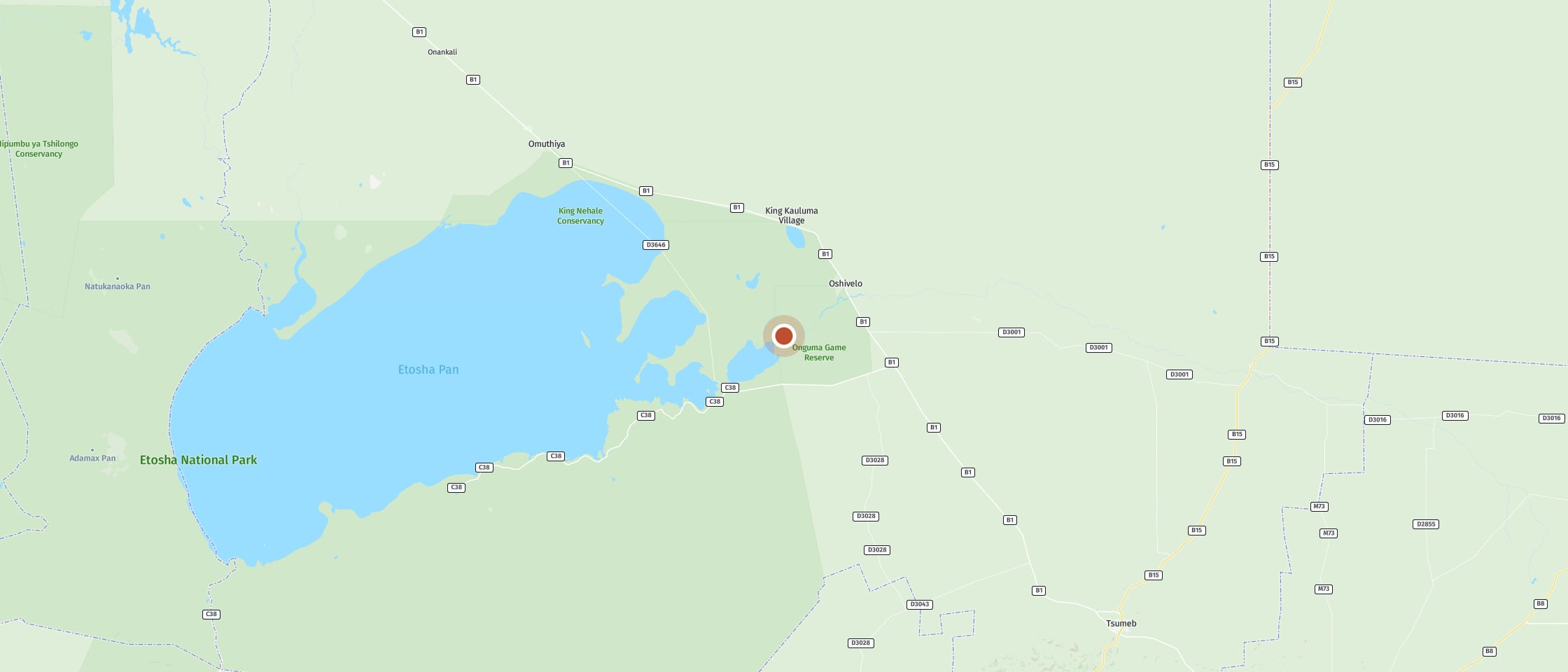 Map: Onguma Tented Camp