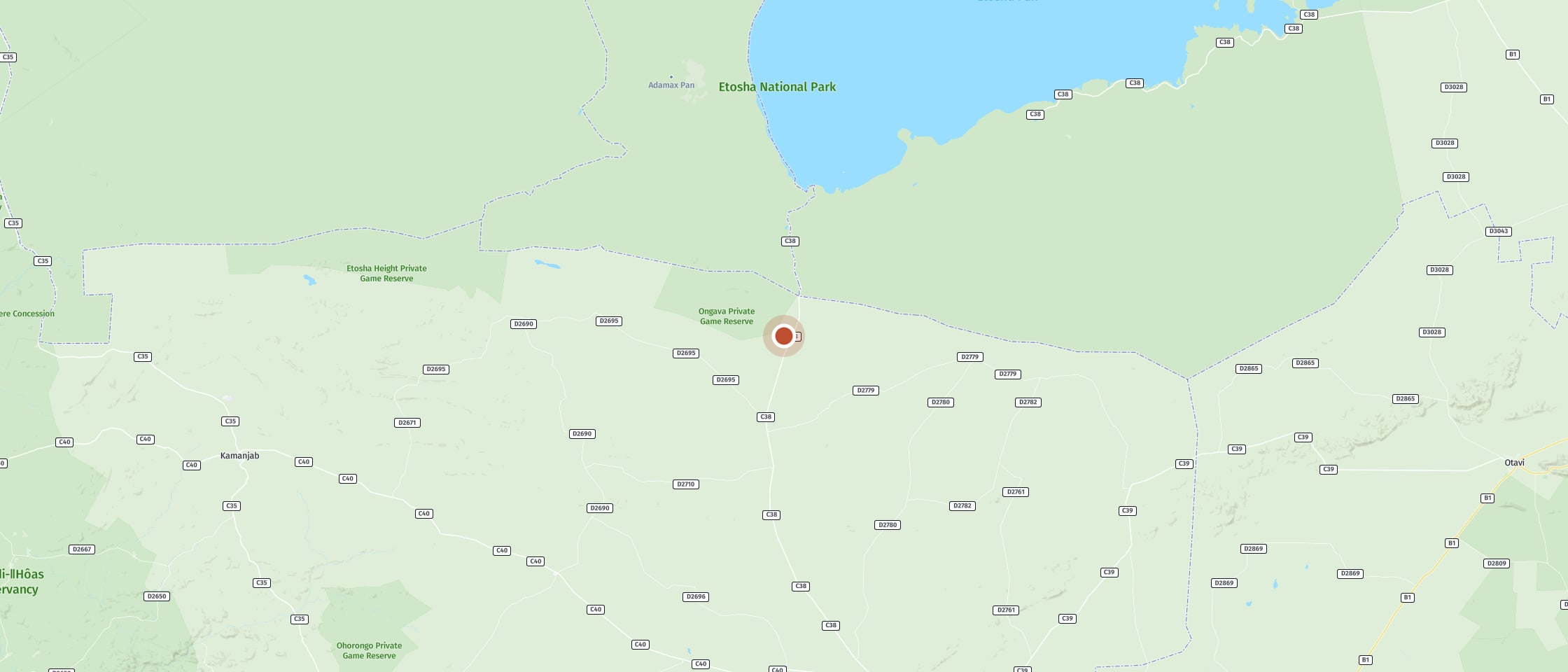 Map: Etosha Safari Lodge