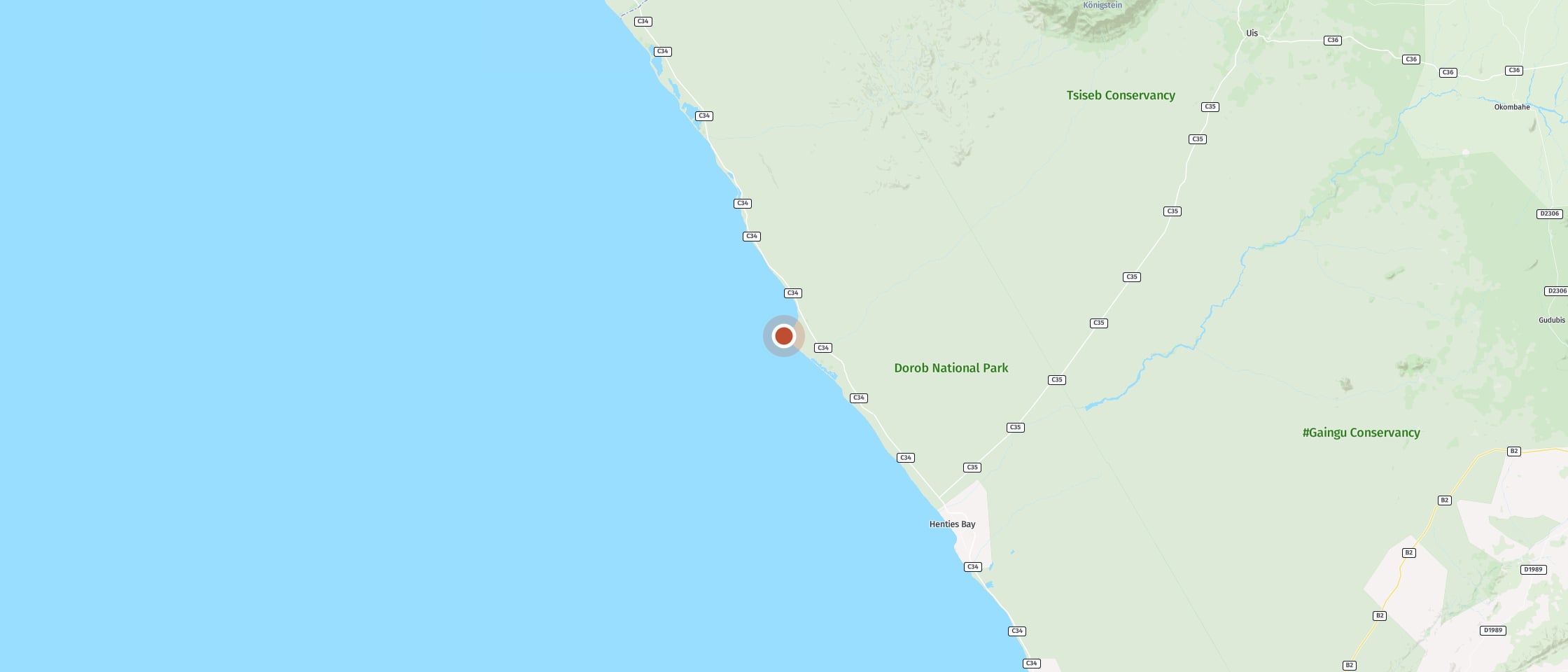 Map: Visit Namibia's largest seal colony