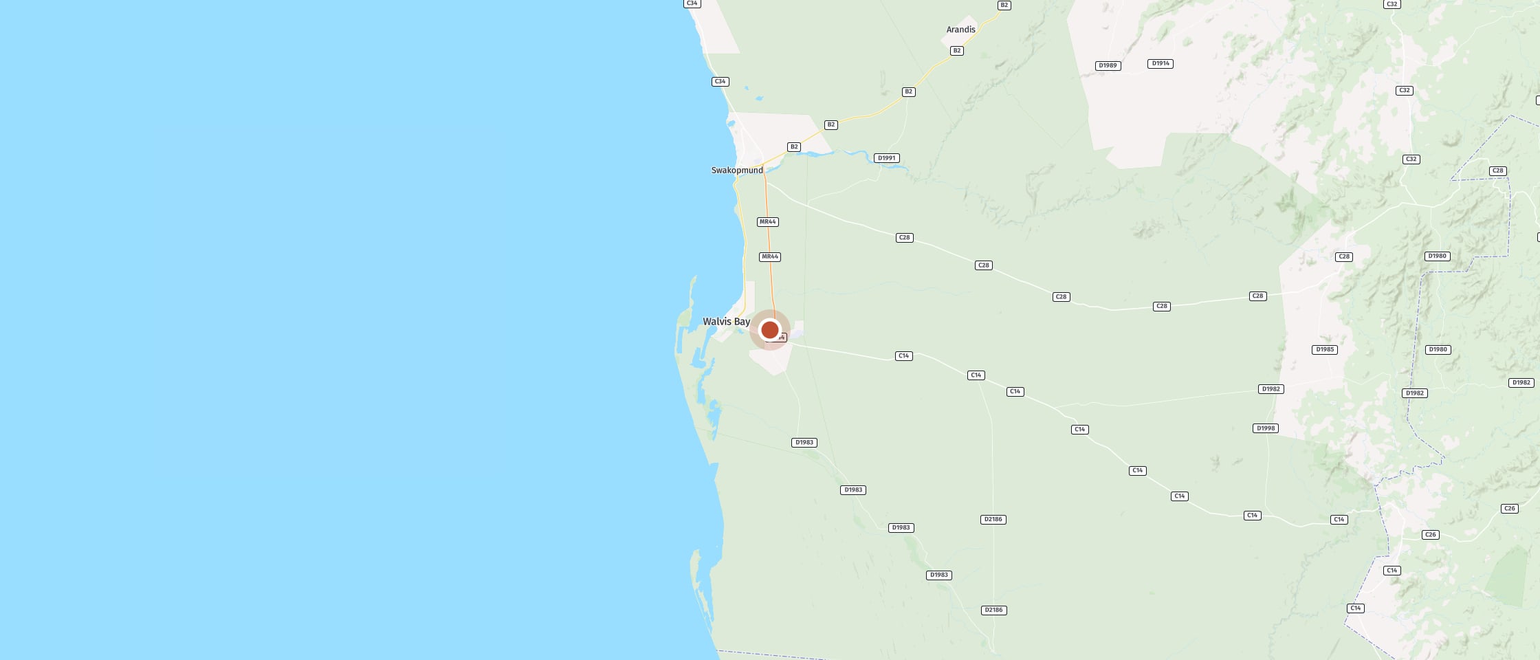 Map: Climb the highest dune in Walvis Bay