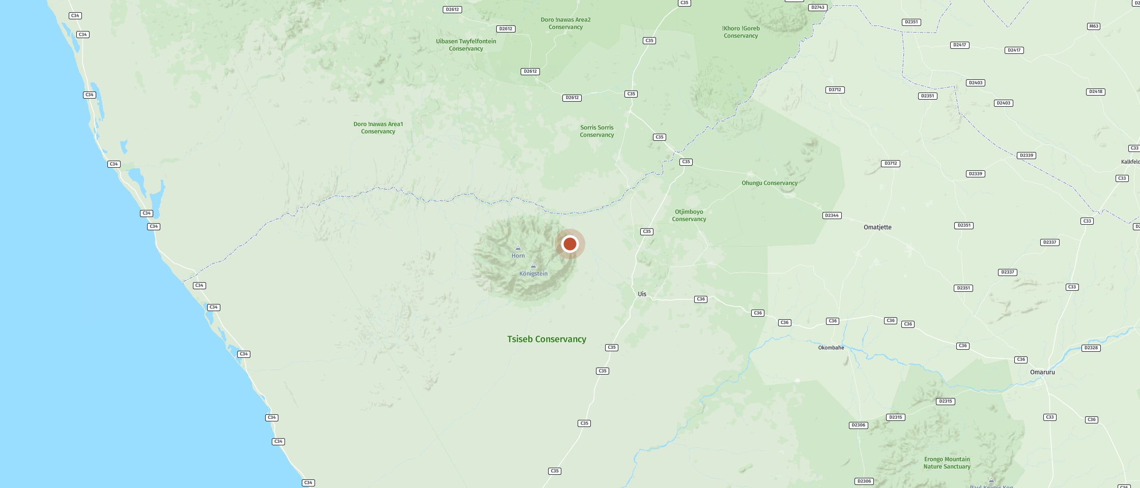 Map: Admire the ancient rock art of the San and visit the ‘Weiße Dame’