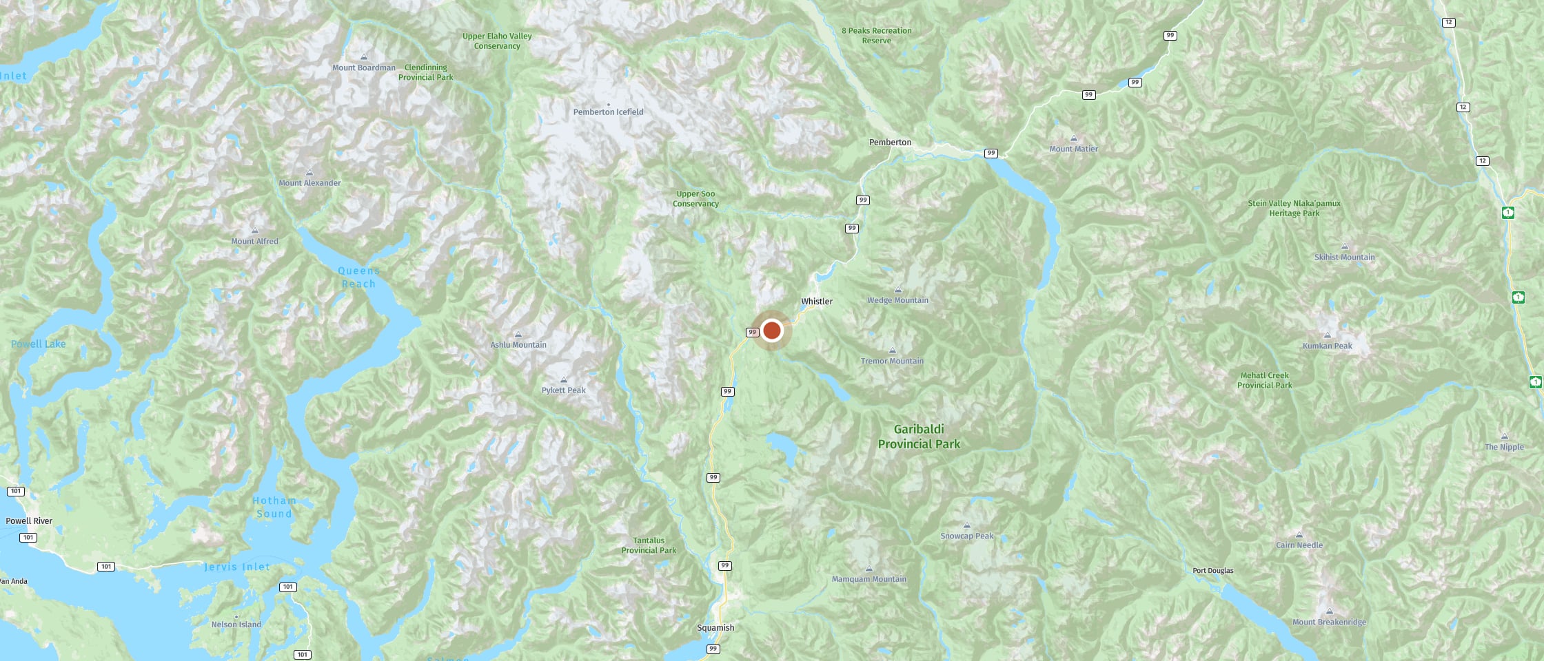 Map: Hike to old train wrecks
