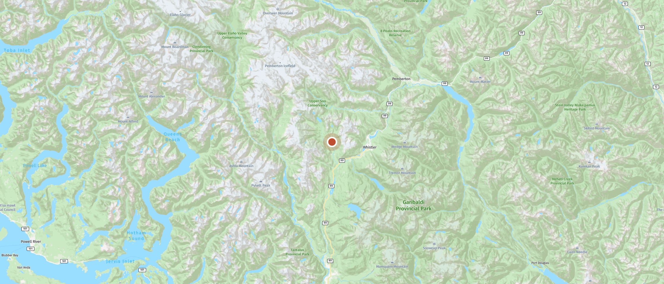 Map: Enjoy the view of thundering waterfalls