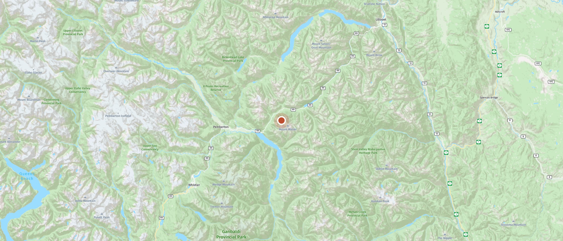 Map: Hike with views of turquoise lakes all the way to the glacier