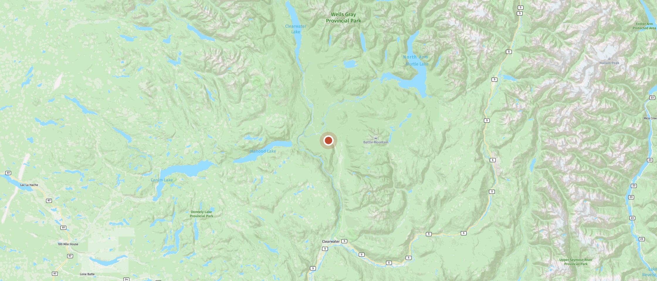 Map: Searching for moose tracks along a hiking trail