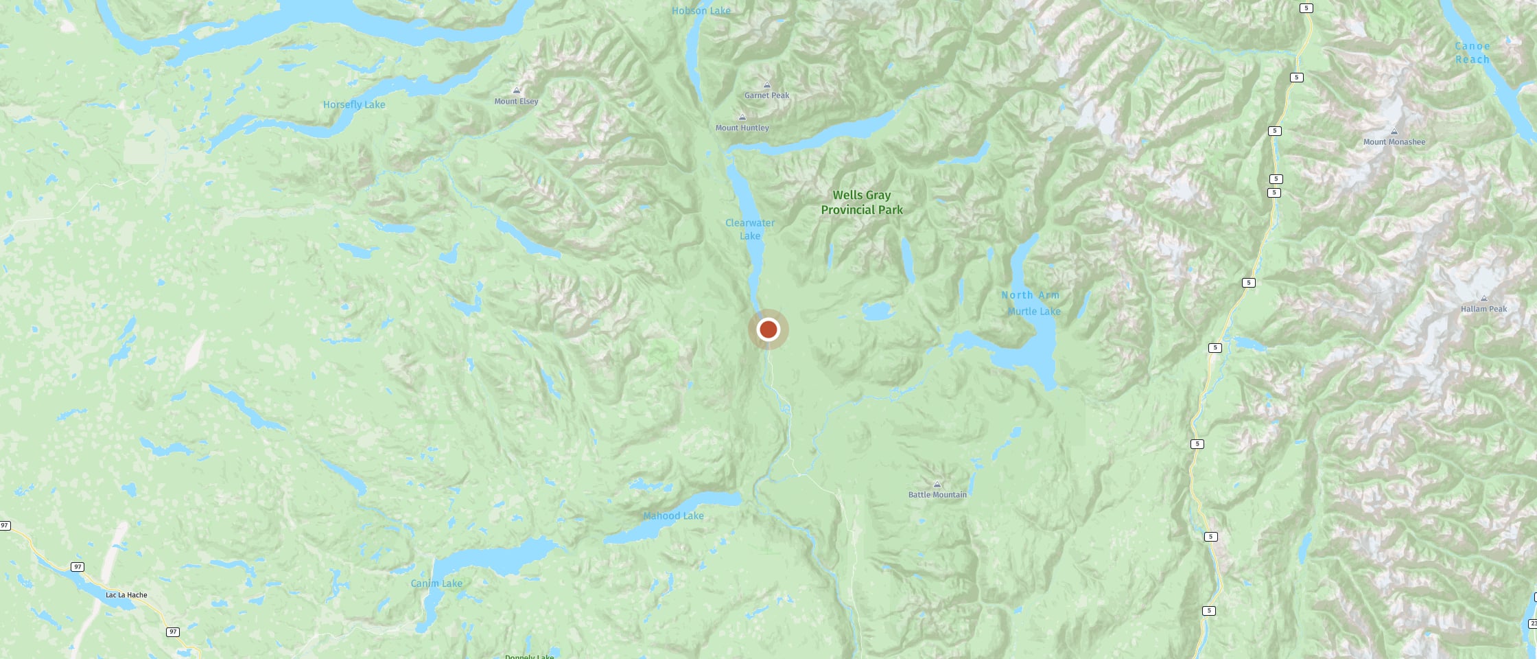 Map: Canoeing in the middle of incredible nature
