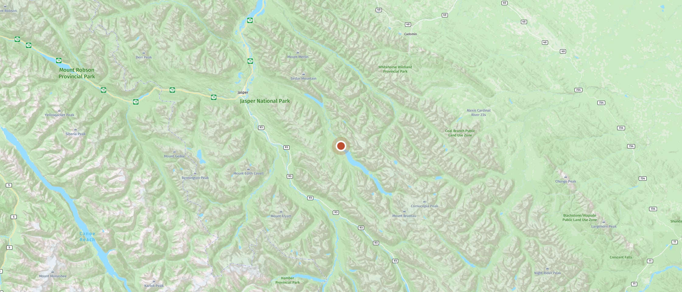 Map: Explore the largest lake in the Rockies by boat or canoe