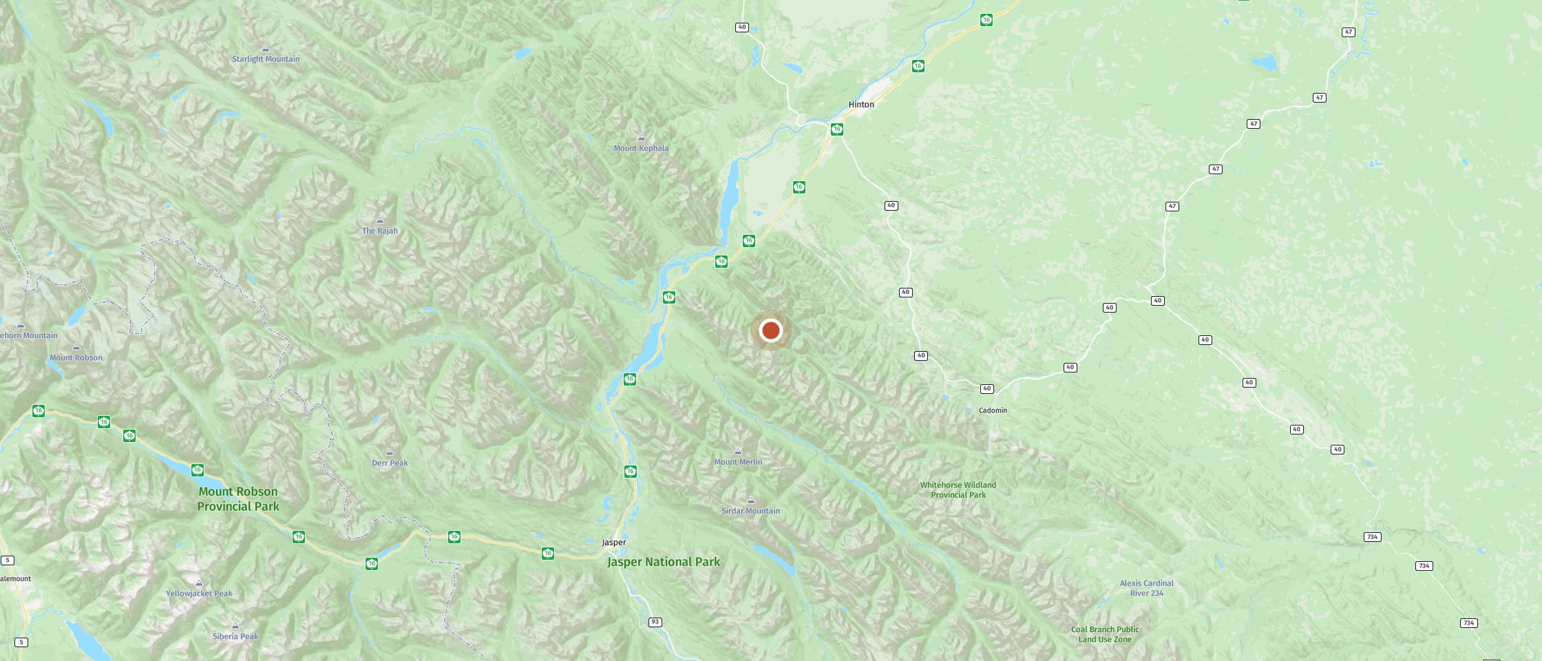 Map: Relax in the hot springs with mountain views