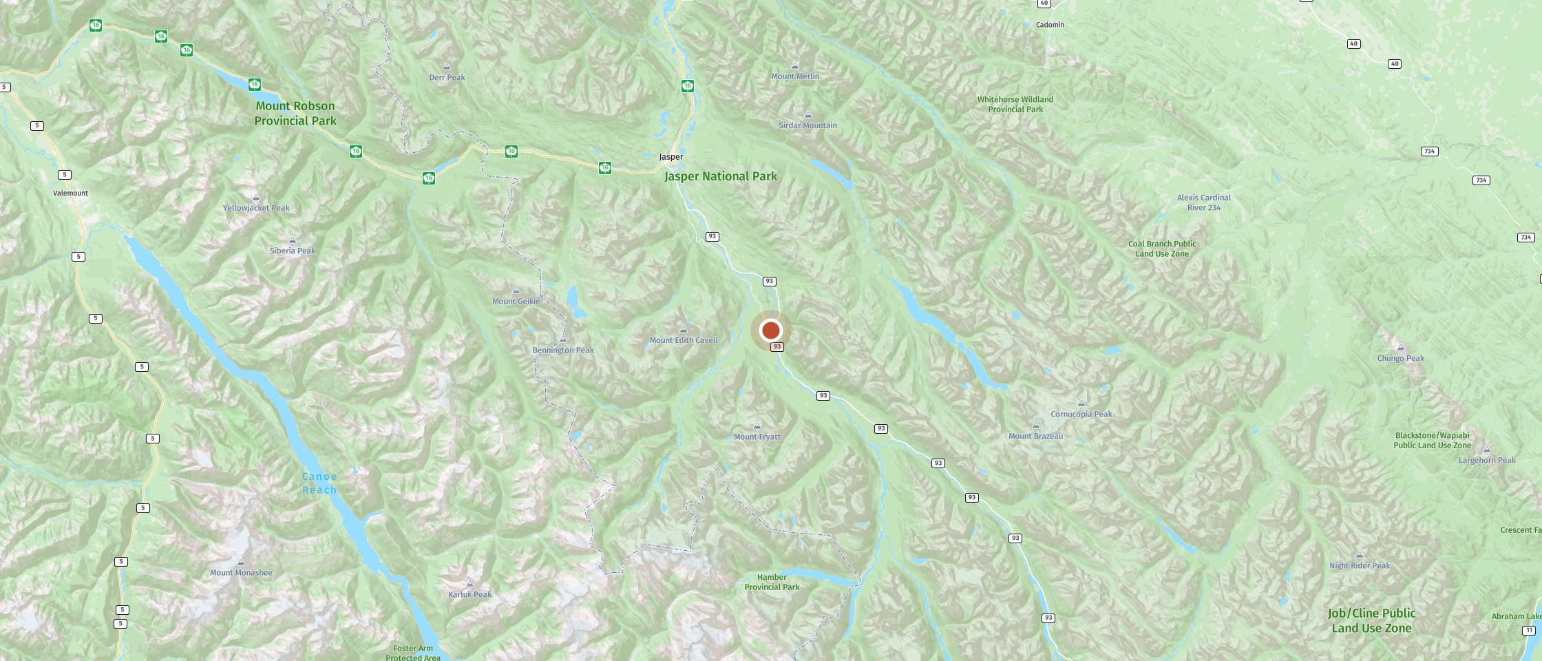Map: Marvel at thundering waterfalls in a narrow canyon