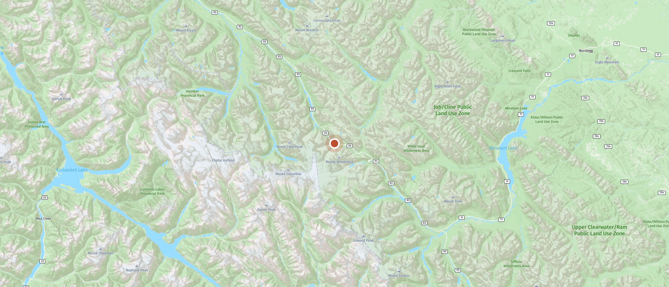 Map: Admire the vast icefield on the Icefields Parkway