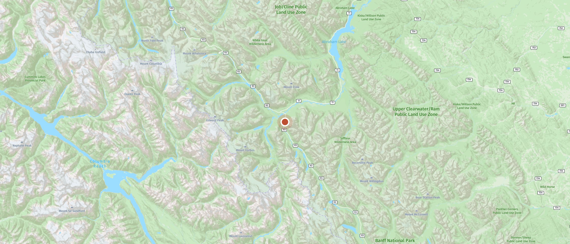 Map: Walk a short trail to a canyon