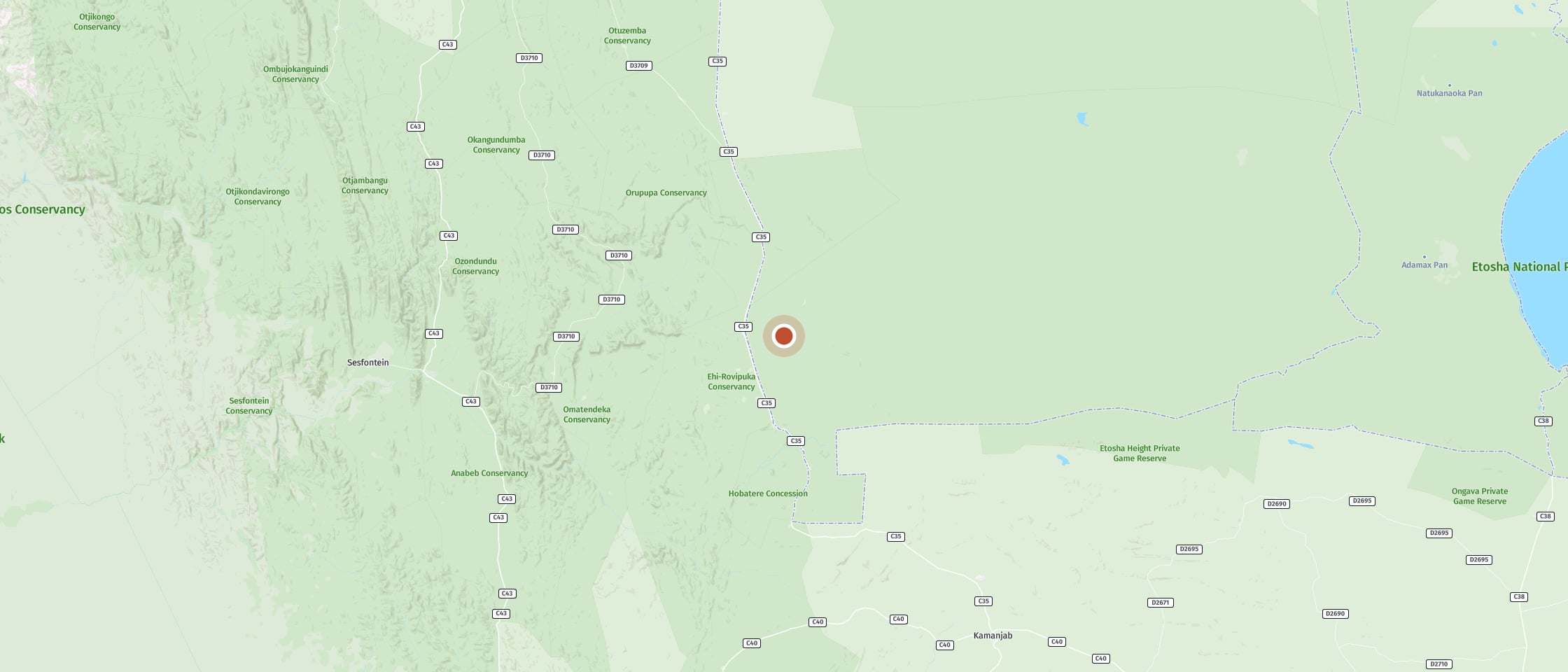 Map: Klippan waterhole