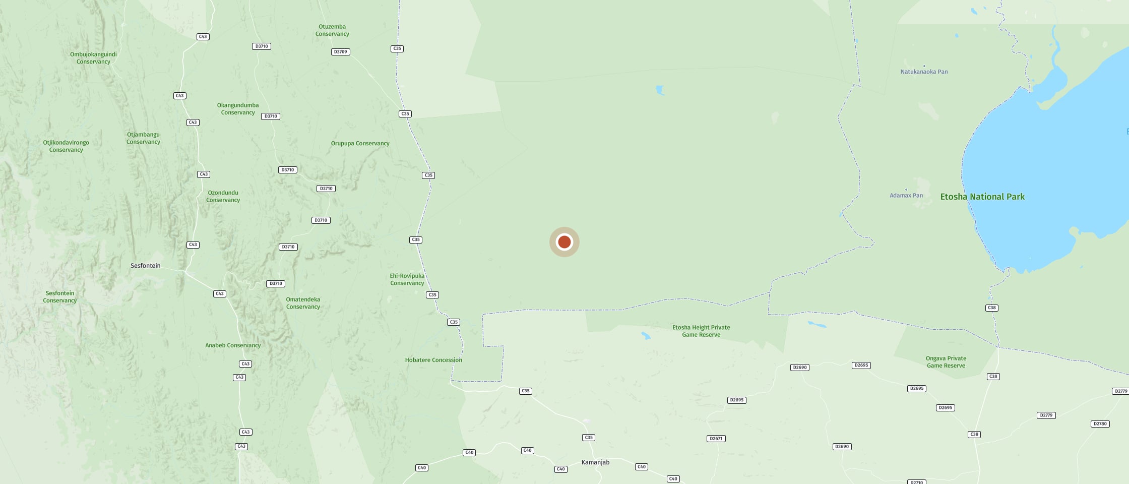 Map: Okawao waterhole